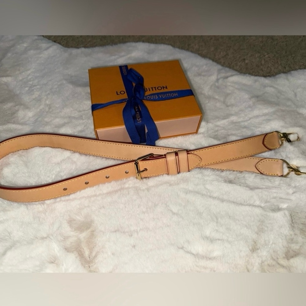 Authentic Louis Vuitton Beige Leather Strap